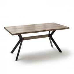 Table repas KASSI 160 x 90 cm chêne sauvage effet vieilli