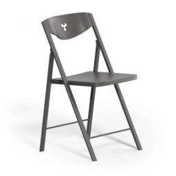 Lot de 2 Chaises PLIO Pliante en Métal et Polypropylène Graphite Mat