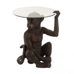 Table d'appoint Singe HEWAN Marron Foncé