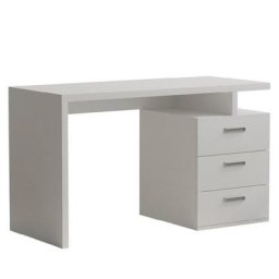 Bureau RUBY 3 tiroirs blanc mat 120 x 60 cm