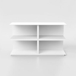 Table polyvalente SLIM structure acier étagère bois coloris blanc