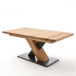 Table repas extensible MEUDON 140/220 x 90 cm chêne massif sauvage huilé