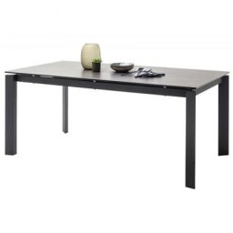 Table repas extensible ALMARAZ 180/240 x 95 cm Â¨Plateau Céramique gris anthracite