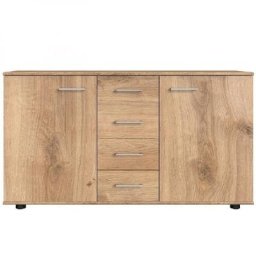 Buffet CARAMELLA 4 tiroirs 2 portes chêne poutre