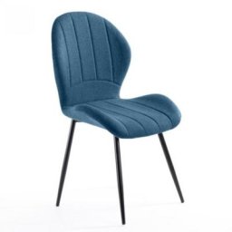 Lot de 2 chaises SATIN tissu bleu