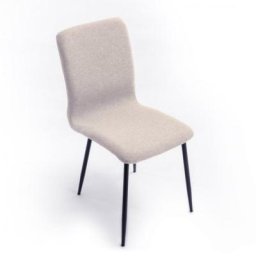 Lot de 2 chaises SYLVIO tissu beige