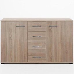 Buffet CARAMELLA 4 tiroirs 2 portes chêne