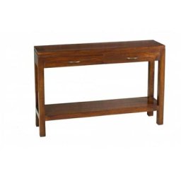 Console design moderne API en teck 2 tiroirs