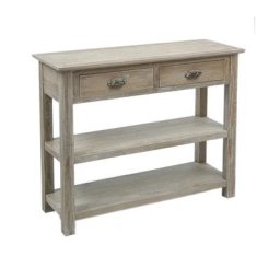 Console 2 tiroirs HALO en Bois cérusé