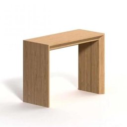Console Extensible GOLIA 5 rallonges externes en bois de chêne Naturel