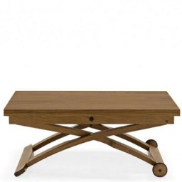Table basse relevable extensible italienne MASCOTTE noyer 105 x 70/140 cm