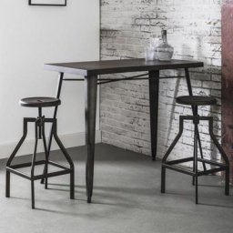 Table de bar 120*60 cm INDUSTRY style industriel en acier