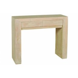 Console design moderne API INES en teck blanchi 2 tiroirs
