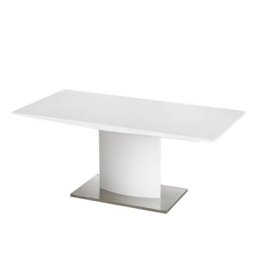Table extensible 160/200x90 cm SINA design laqué blanc brillant