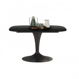 Table extensible BRAVO en Verre anti-empreinte et métal graphite Mat