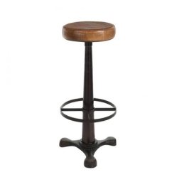 Tabouret de bar VALONA en Cuir / Marron