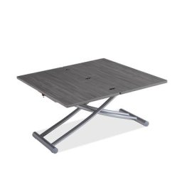 Table relevable extensible COLIBRI ultra compacte mélaminé chêne gris 100 x 45/90 cm