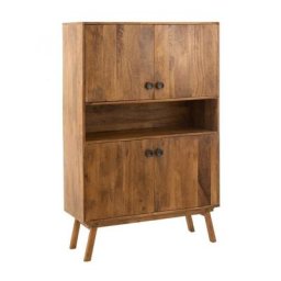 Buffet design TANY 4 portes 1 niche Bois de Manguier
