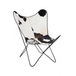 Fauteuil en cuir LOULOU / Peau de vache