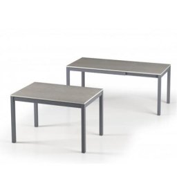 Table de repas extensible ALUNGO 120 x 80 cm finition effet béton