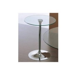 Table repas ARMONY en verre et acier chromé diamètre 60 cm