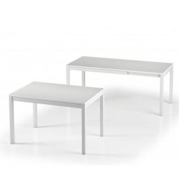 Table de repas extensible ALUNGO 120 x 80 cm chêne blanc
