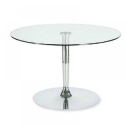 Table repas ronde PLANET en verre