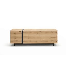 Meuble TV STYLE chêne naturel 1tiroir 1 abattant 1 porte