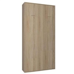 Armoire lit escamotable SMART-V2 chêne couchage 90*200 cm.
