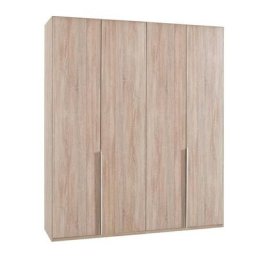 Armoire 4 portes WILMA 180 cm chêne naturel
