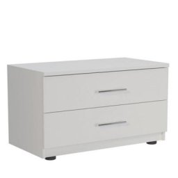 Chevet 2 tiroirs SMART blanc mat