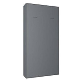 Armoire lit escamotable SMART-V2 gris graphite mat couchage 90*200 cm.