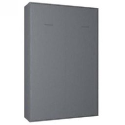 Armoire lit escamotable SMART-V2 gris graphite mat couchage 120*200 cm.