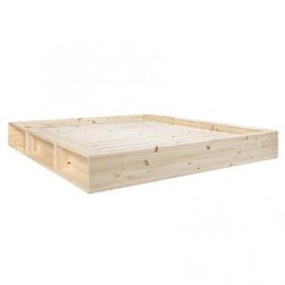 Lit futon ZIGGY BED pin laqué naturel couchage 140 X 200 cm