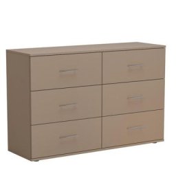 Commode SMART 6 tiroirs taupe mat