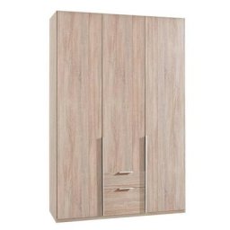 Armoire 3 portes 2 tiroirs WILMA 135 cm chêne naturel