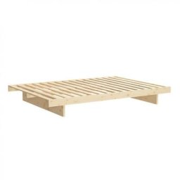 Lit futon KANSO BED pin naturel couchage 160 X 200 cm sans tiroirs