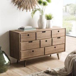 Commode scandinave 8 Tiroirs ANDY En Bois sapin