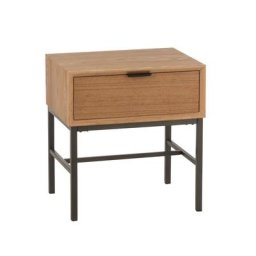 Table chevet GAYO 1 tiroir bois naturel