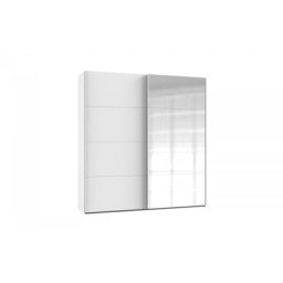 Armoire à porte coulissante RONNA blanche miroir 225