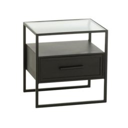 Chevet RENTIA Verre gaufré / Métal