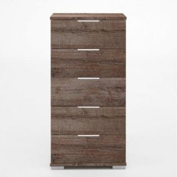 Commode ENSSE 5 tiroirs chêne châtaigne