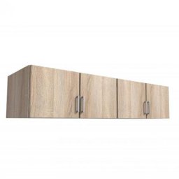 Surmeuble LAVAL finition chêne 179 x 58 cm 4 portes