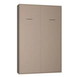 Armoire lit escamotable SMART-V2 taupe mat couchage 120*200 cm.