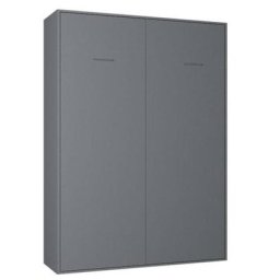 Armoire lit escamotable SMART-V2 gris graphite mat couchage 160*200 cm.