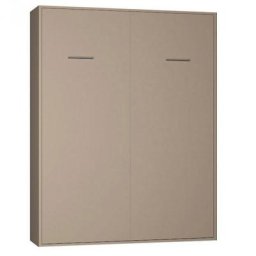 Armoire lit escamotable SMART-V2 taupe mat 160*200 cm.
