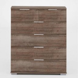 Commode ENSSE 6 tiroirs chêne châtaigne