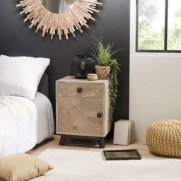 Chevet scandinave 1 Tiroir 1 porte MANDY