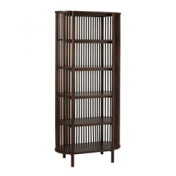 Armoire GADRA 5 étagères bois de manguier marron foncé