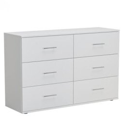 Commode SMART 6 tiroirs blanc mat